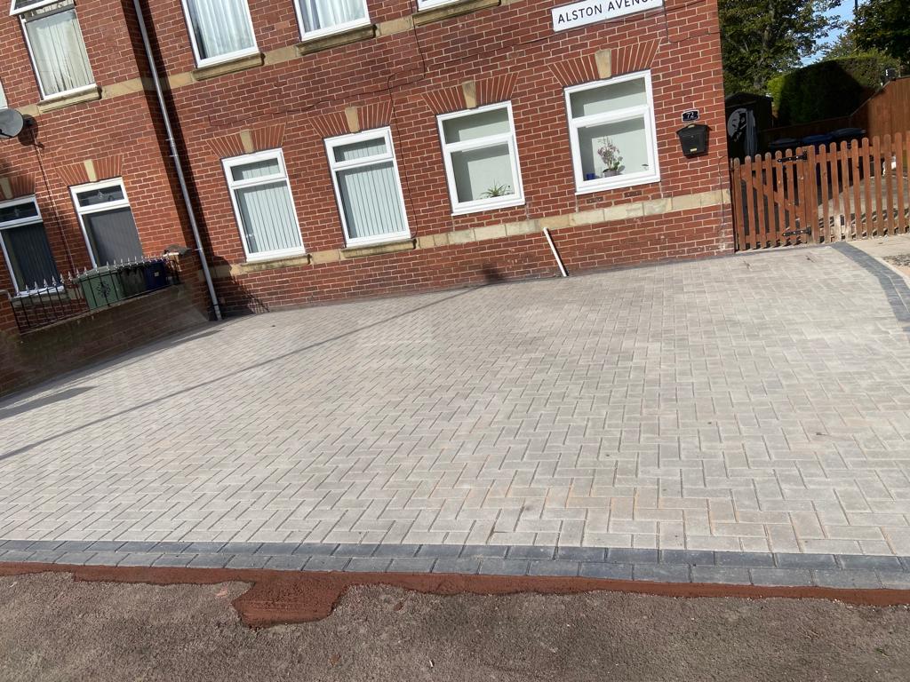 Block paved driveway