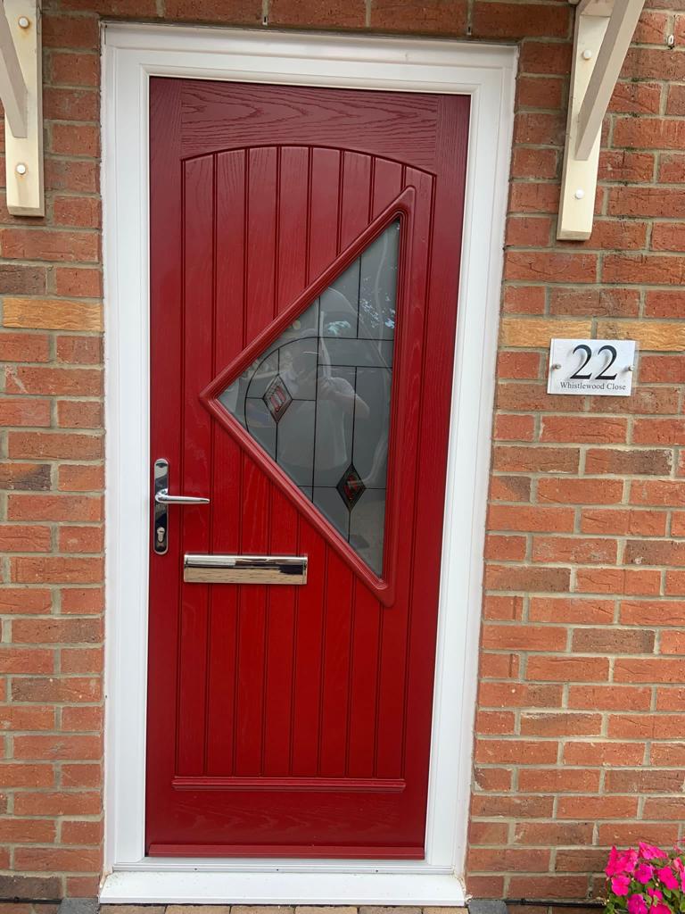 Red Composite Door installed in Hartlepool