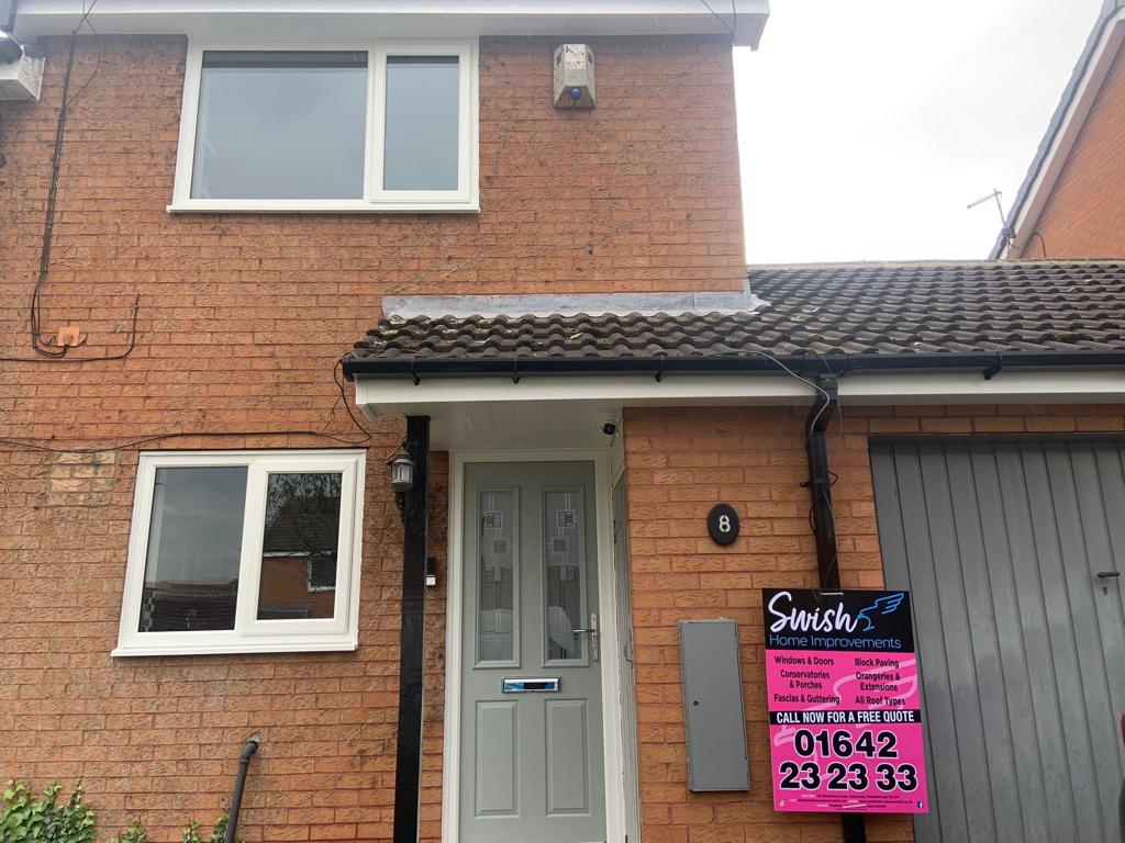 Double Glazing and Grey Composite Door