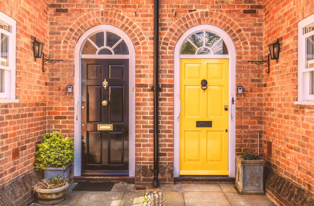 Black and Yellow Composite Doors